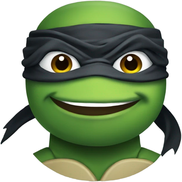 Ninja turtle winking emoji