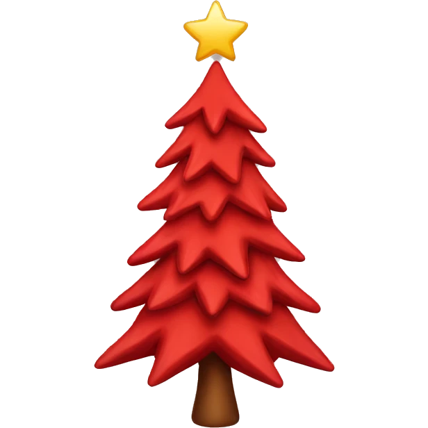 All red Christmas Tree emoji