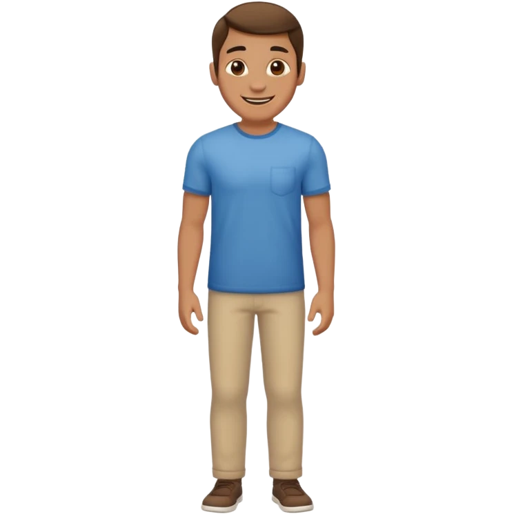 guy halve smile full body emoji