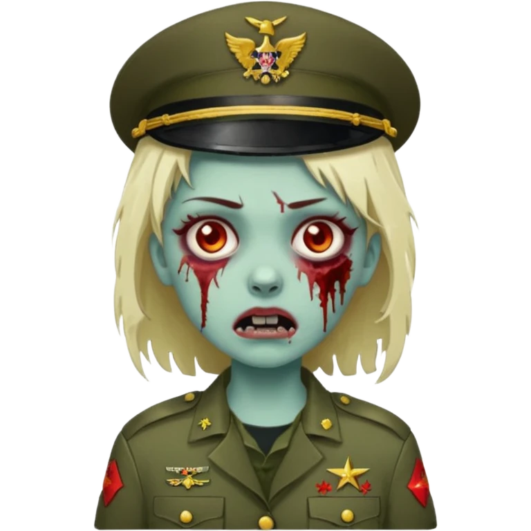 garota zumbi no exército emoji