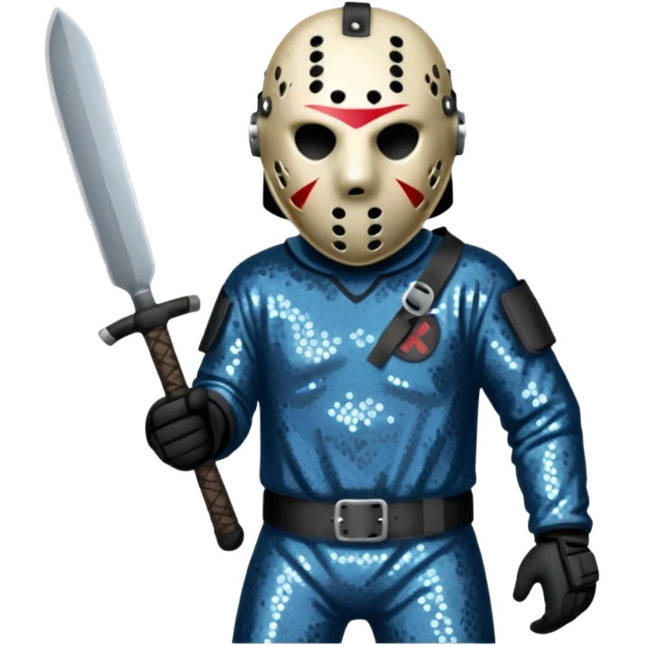 Jason Voorhees with slate sequin outfit  emoji