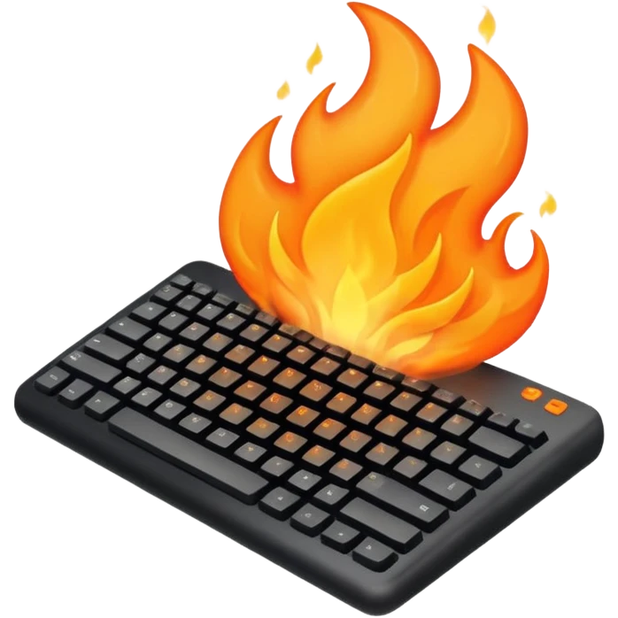keyboard on fire emoji