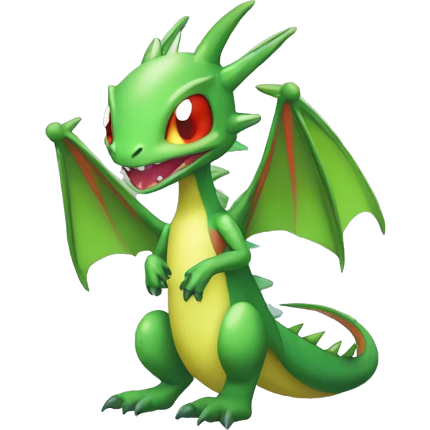 Full body sharp edgy shiny punk colorful Fairy-Flygon-Scyther-grovyle emoji