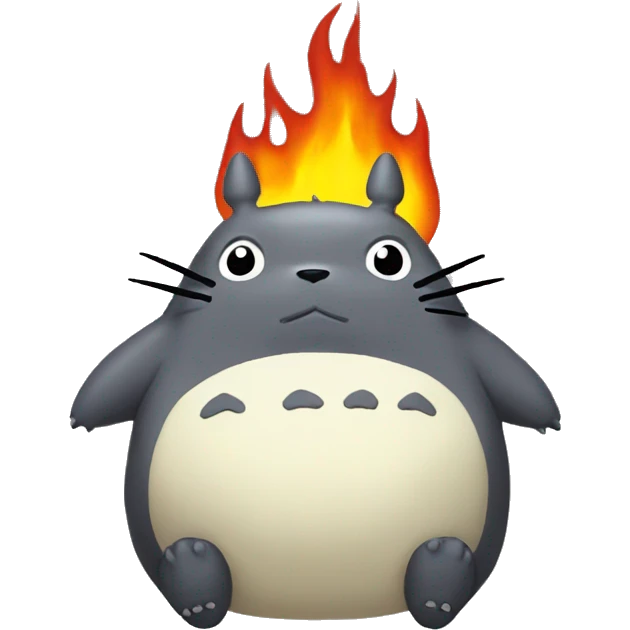 Totoro flame emoji