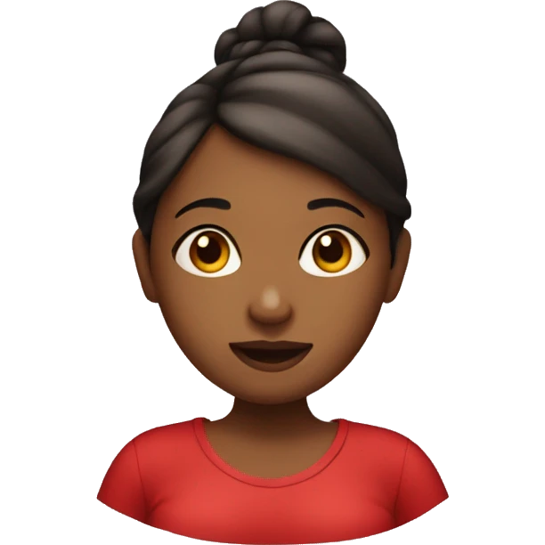 Pregnant girl in red emoji