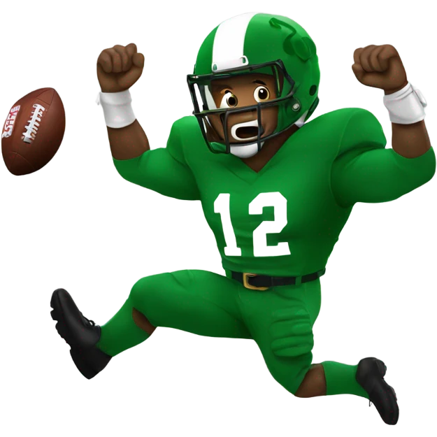 Leprechaun punching an Ohio state football player emoji