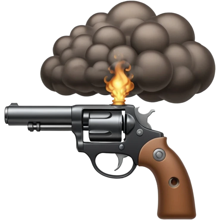 Gun with fart emoji
