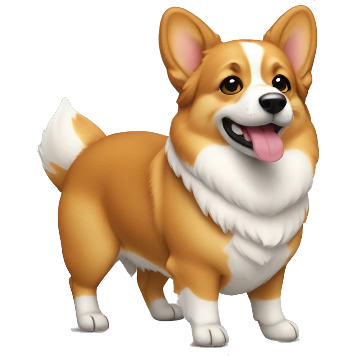Corgi on back  emoji