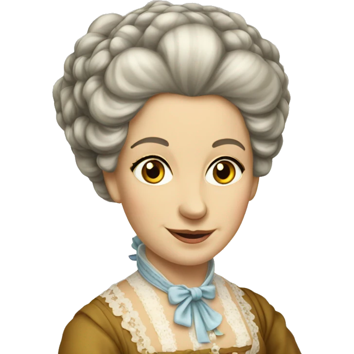 18th century Swiss lady in dress emoji