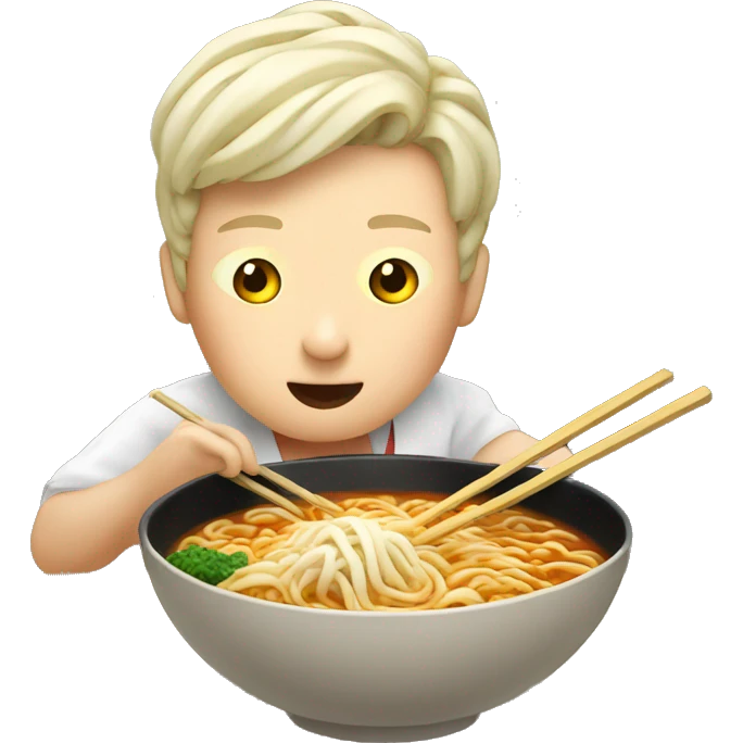 Ramen with pork emoji