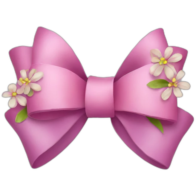 Bow with flowers emoji