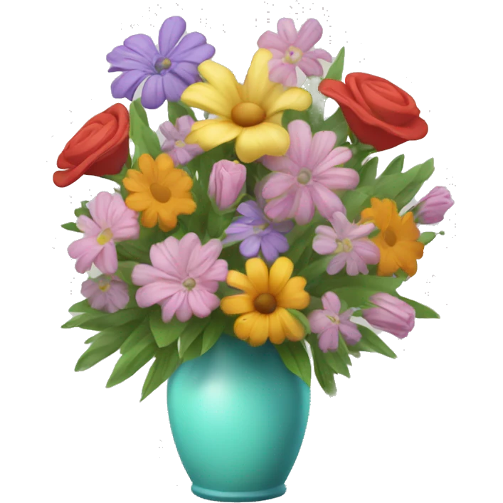 Bouquet of flowers in vase emoji