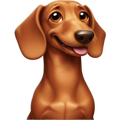 smiling dachshund emoji