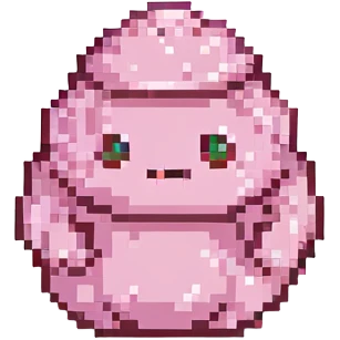 cute pink poo pixel art emoji