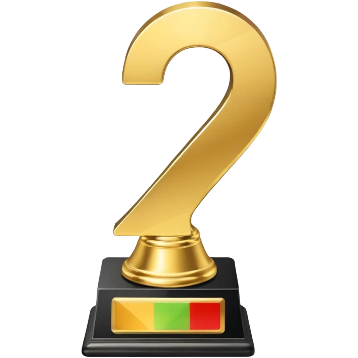 second place trophy with a number two engraved emoji