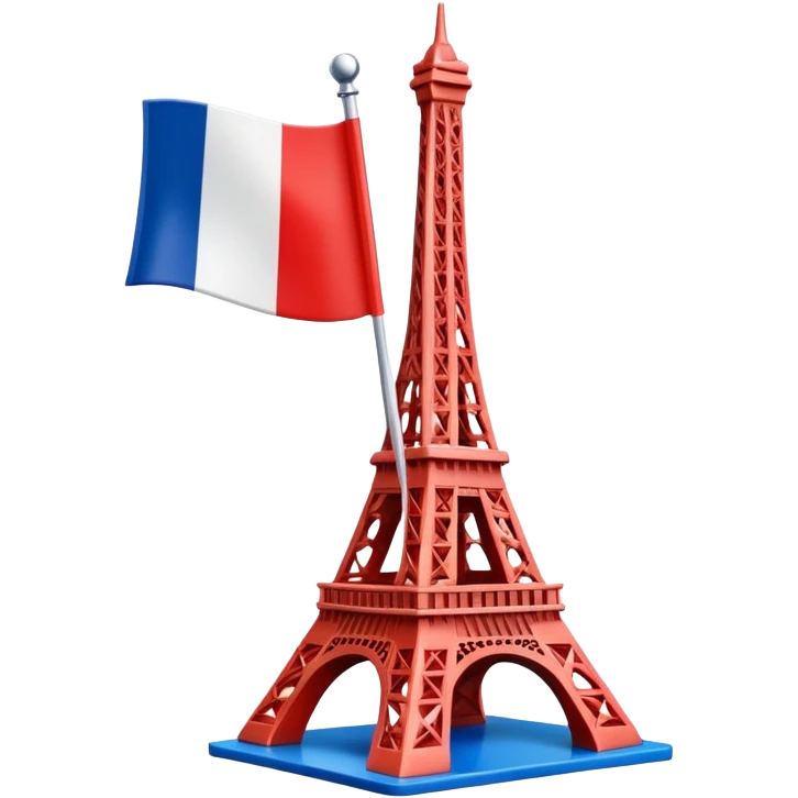 Spam meat Eiffel tower on a French flag emoji