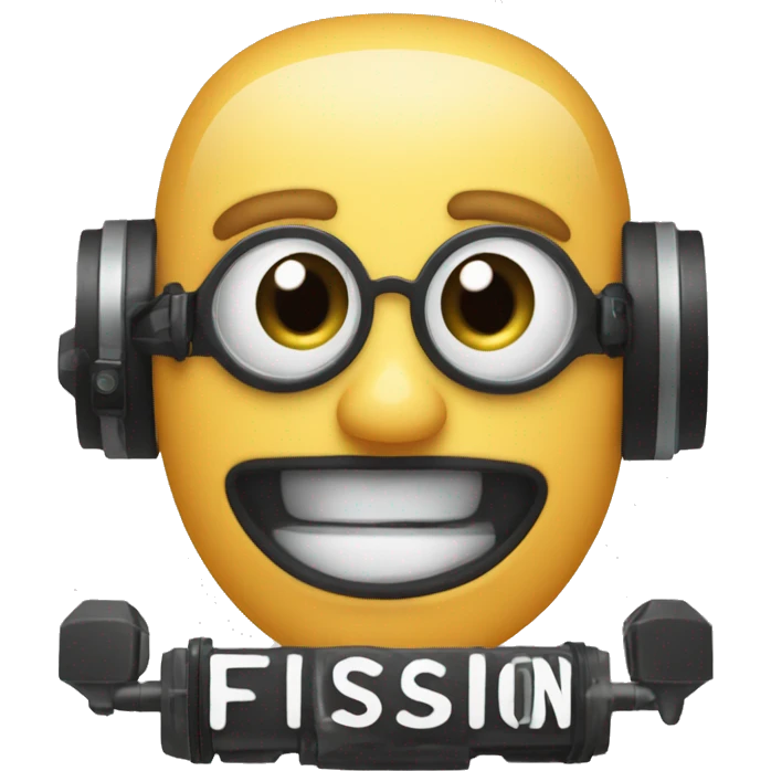 emoji of a photography studio with the word fission studio emoji