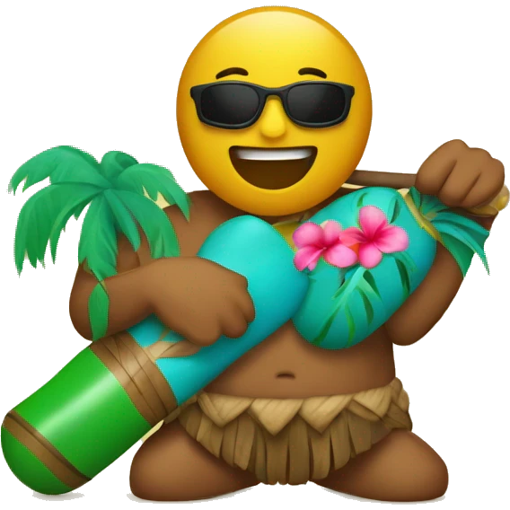 A hawaian with maracas emoji