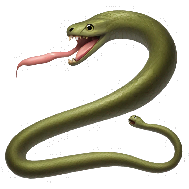 long snake tongue emoji