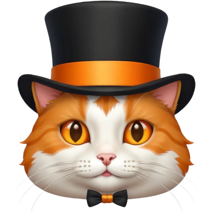 cat wearing a tophat emoji