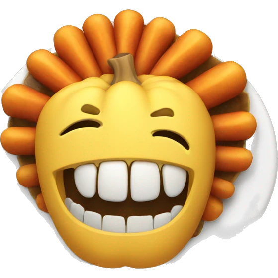 Teeth having a thanksgiving meal emoji