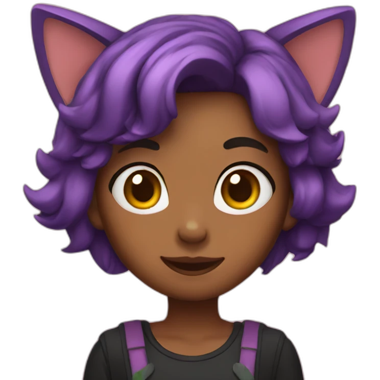 Girl with cat ears on head emoji