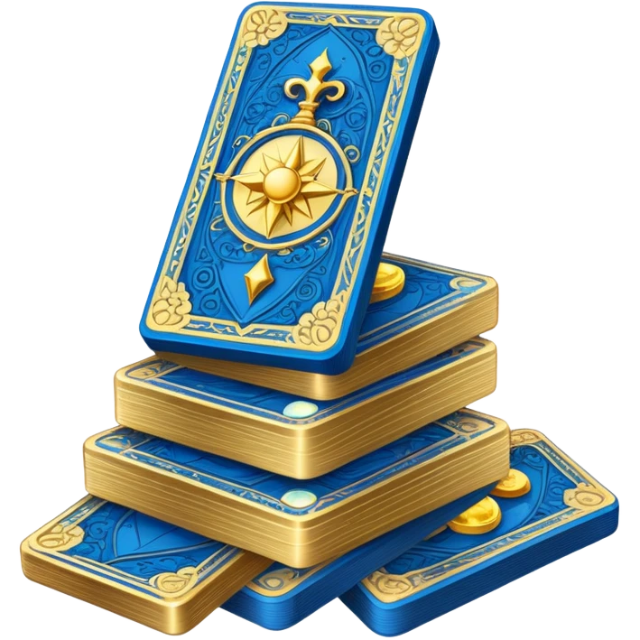 blue tarot card stack emoji