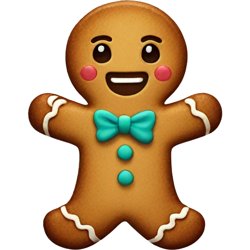 Gingerbread man cute  emoji