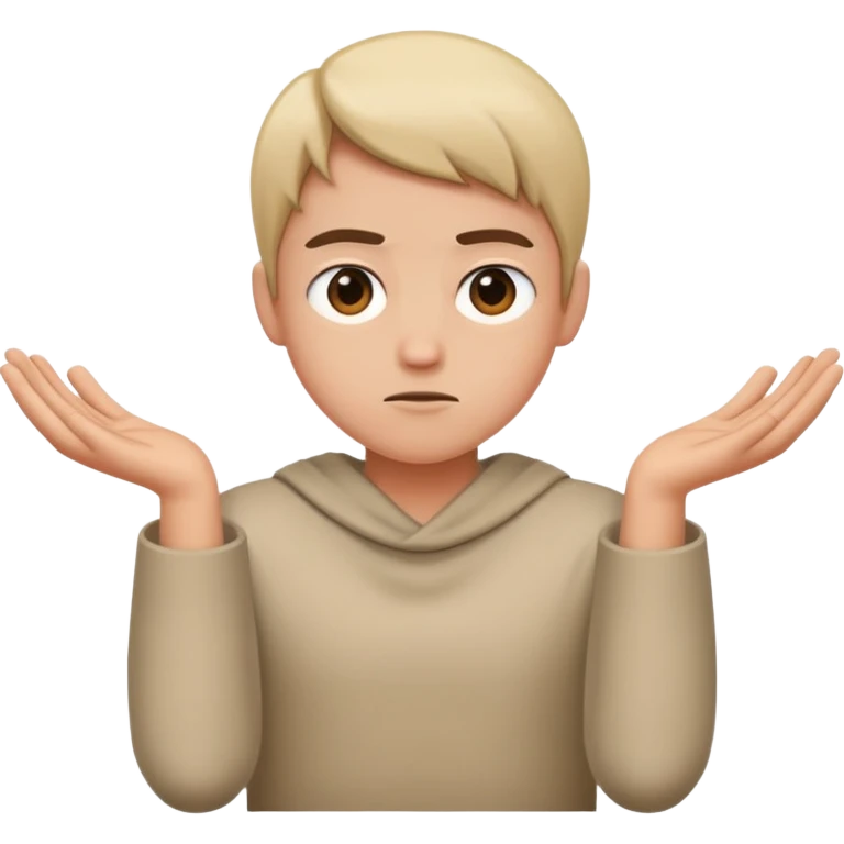 straight face shrug emoji