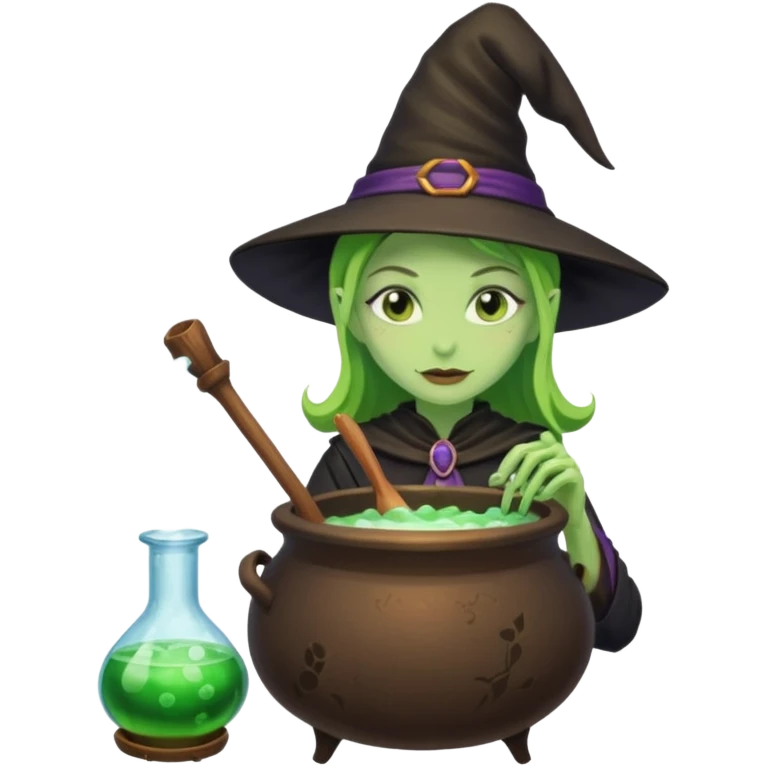 green witch cooking potion emoji
