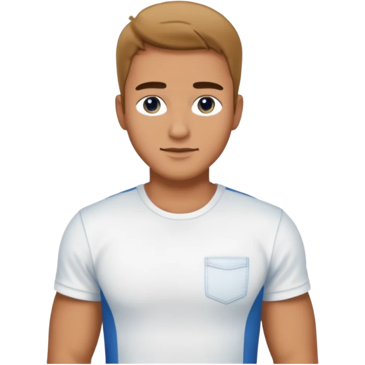 Sexy man, White T-Shirt, jeans emoji