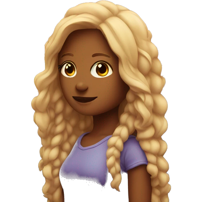 sunset with girl emoji