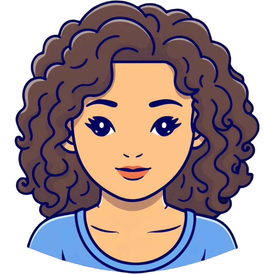 attractive Greek woman with long curly dark brown hair and light skin emoji