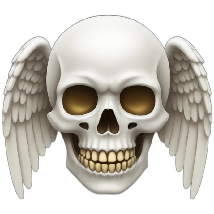 Angel skull emoji