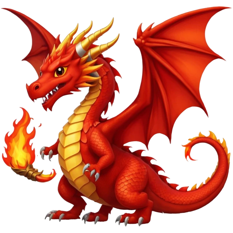 Red Dragon with wings emoji