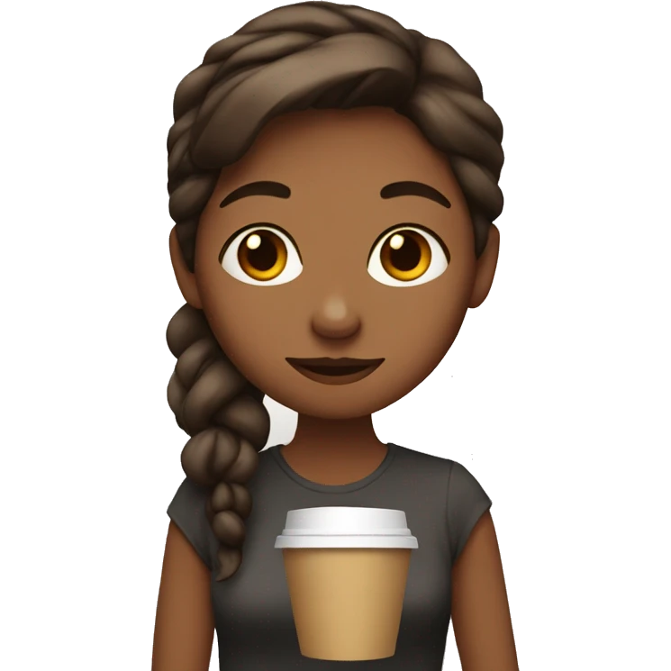 a girl with coffee in her hand emoji