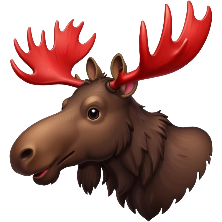 A moose with bloody antlers  emoji