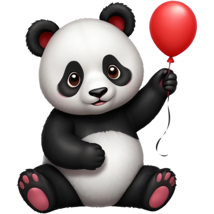panda with balloon emoji