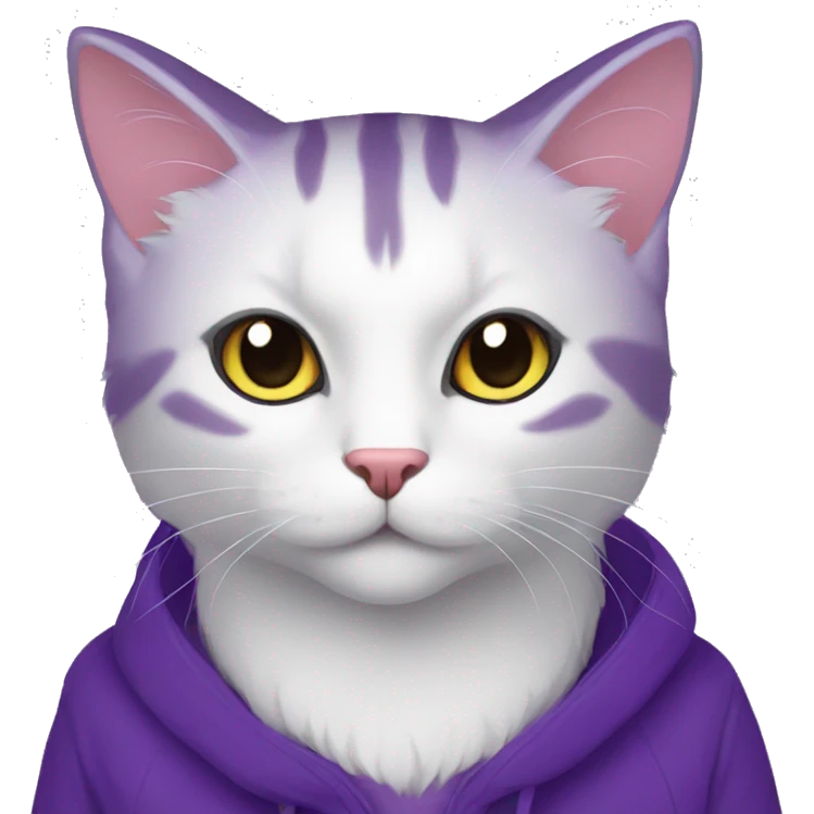 Gato morado aesthetic  emoji