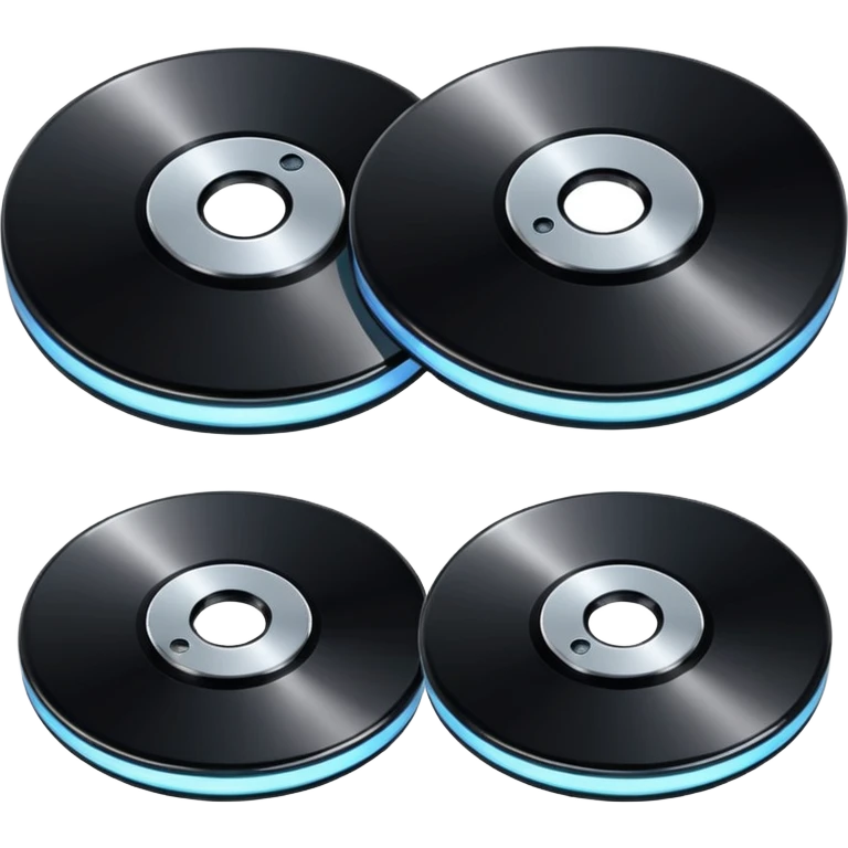 two black computer disk emoji