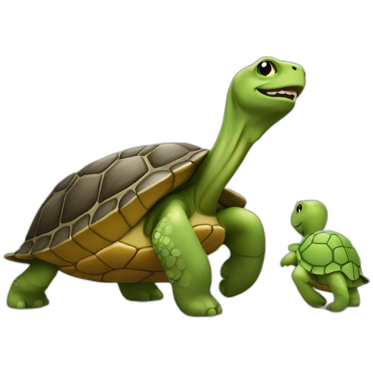 Chat sur tortue emoji