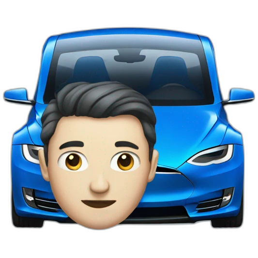 All blue Tesla emoji