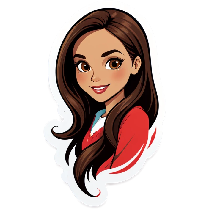 Tan lady with long brown hair  emoji