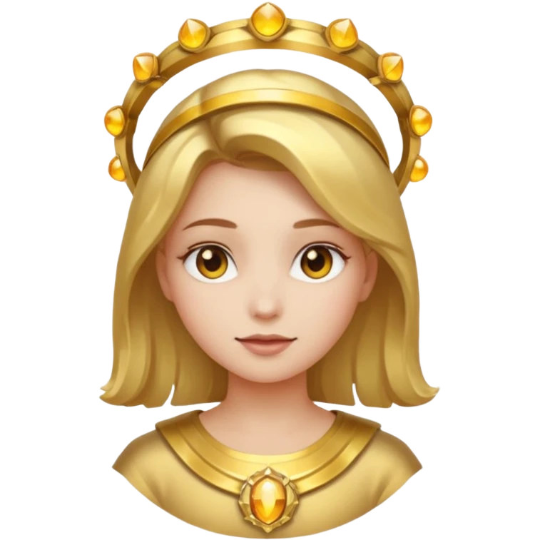 classic girl emoji with halo emoji