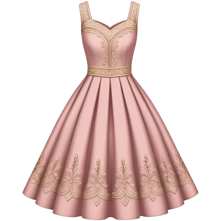 dusky pink and beige embellished dress emoji