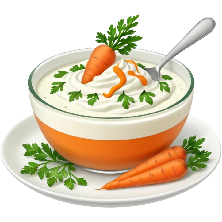Traditional Turkish carrot yogurt mezze emoji