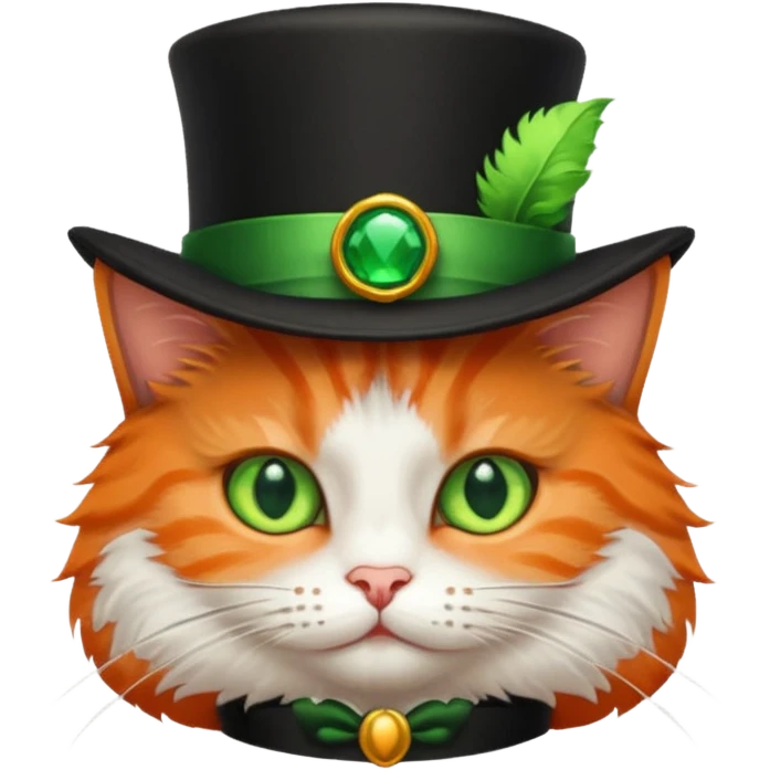 cat wearing a tophat emoji