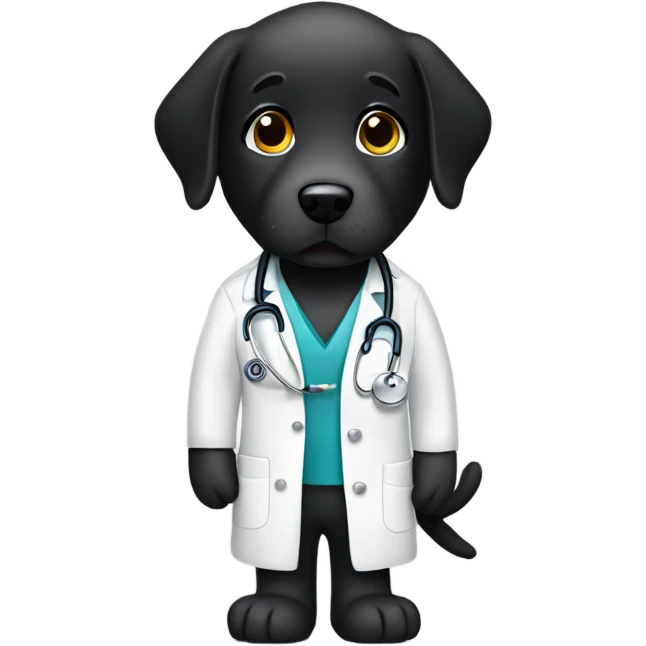 Black lab doctor emoji
