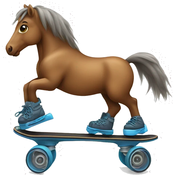 Horse wearing roller skates  emoji