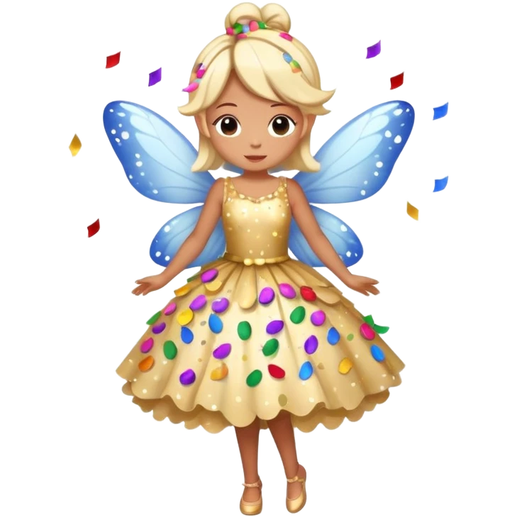 Beautiful Birthday Confetti fairy emoji
